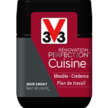 Testeur de peinture rénovation cuisine Perfection noir smoky mat 75ml - V33