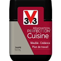 Peinture rénovation cuisine Perfection taupe satin testeur 75ml - V33
