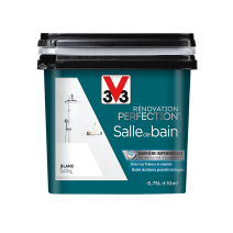 Peinture rénovation salle de bain blanc satin 0,75l - V33