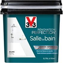 Peinture rénovation salle de bain blanc satin 0,75l - V33