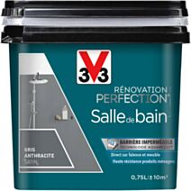 Peinture rénovation salle de bain gris anthracite satin 0,75l - V33