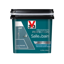 Peinture rénovation salle de bain bleu profond satin 0,75l - V33