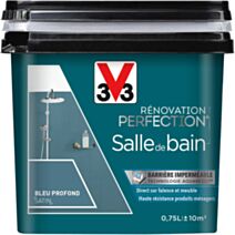 Peinture rénovation salle de bain bleu profond satin 0,75l - V33