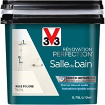 Peinture rénovation salle de bain rose poudre satin 0,75l - V33