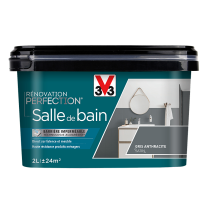 Peinture rénovation salle de bain Perfection gris anthracite satin 2L - V33