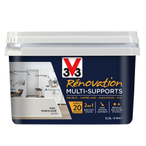 Peinture Rénovation Multisupport gris porcelaine satin 0,5L - V33