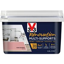 Peinture Rénovation Multisupport rose bohême satin 0,5L - V33