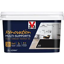 Peinture Rénovation Multisupport noir satin 2L - V33