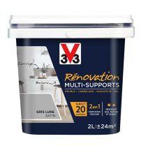 Peinture rénovation multisupport 2L gris lune V33