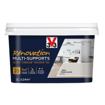 Peinture Rénovation Multisupport gris porcelaine satin 2L - V33