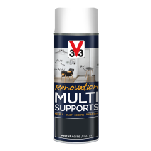 Peinture Rénovation Multisupport anthracite satin aérosol 400 ml - V33