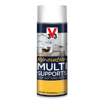 Peinture Rénovation Multisupport tournesol satin aérosol 400 ml - V33