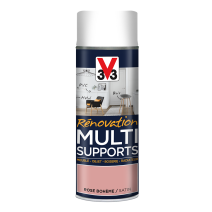 Peinture Rénovation Multisupport rose bohême satin aérosol 400 ml - V33
