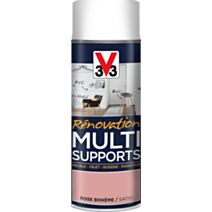 Peinture Rénovation Multisupport rose bohême satin aérosol 400 ml - V33