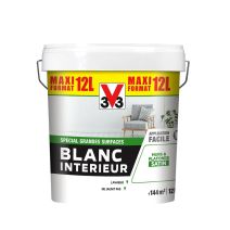 Peinture blanc interieur satin 12L