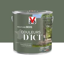 Peinture bois kaki gri 2l