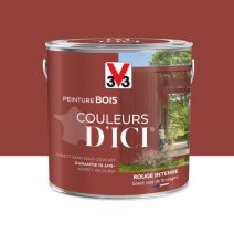 Peinture bois rouge inten 2l