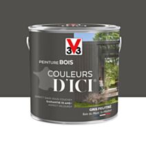 Peinture bois Couleurs d’ici 2L gris feutre – V33