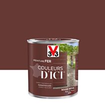 PEINTURE V33  FER COULEURS D’ICI ®  ROUGE SEPIA 0,5 L