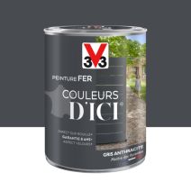 PEINTURE V33  FER COULEURS D’ICI ®  GRIS ANTHRACITE 1,5 L
