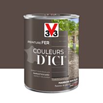 PEINTURE V33  FER COULEURS D’ICI ®  MARRON BRULE 1,5 L