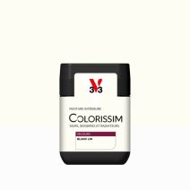 Peinture Intérieure Blanc Lin Velours 75ml Colorissim® - V33