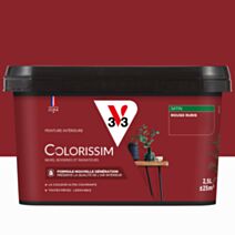 Peinture intérieure Colorissim® Rouge Rubis Satiné 2,5L - V33