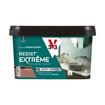 Peinture Cuisine et Bains Resist Extrême ocre rouge velours 2L - V33