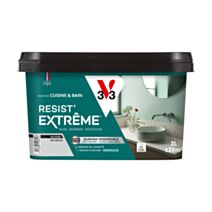 Peinture Cuisine et bains Resist Extrême gris brume velours 2L - V33