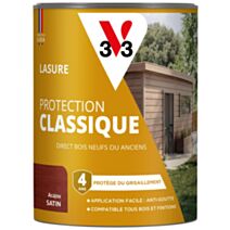 Lasure Protection Classique acajou Satin  0,75L - V33