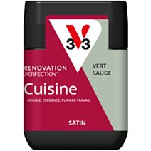 Peinture rénovation cuisine vert sauge 75ml - V33