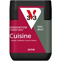 Peinture rénovation cuisine kaki brut 75ml - V33