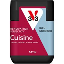 Peinture rénovation cuisine 75ml bleu - V33