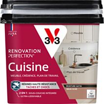 Peinture rénovation cuisine brun ocre satiné 0,75L - V33