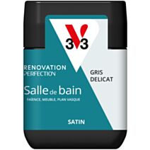 Peinture Rénovation Perfection salle de bain gris délicat satin 75ml - V33