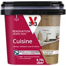 Peinture rénovation perfection cuisine effet chêne moyen 0,75L - V33