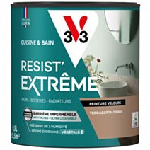 Peinture Cuisine & Bain Resist Extrême terracotta velours 0,5L - V33