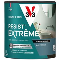 Peinture Cuisine & Bain Resist Extrême bleu pétrole velours 0,5L - V33