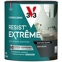 Peinture Cuisine & Bain Resist Extrême noir velours 0,5L - V33