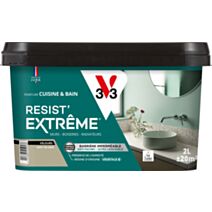 Peinture Cuisine & Bain Resist Extrême vert de gris velours 2L - V33
