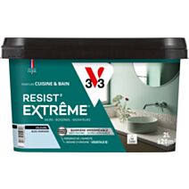 Peinture Cuisine & Bain Resist Extrême bleu horizon velours 2L - V33