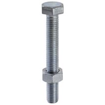 Boulon métaux acier zingué diam6x40 x12