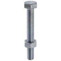 Boulon métaux acier zingué diam8x30 x36