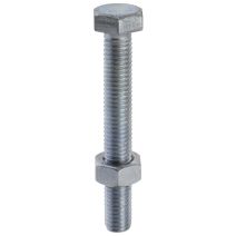 Boulon métaux acier zingué diam6x80 x25