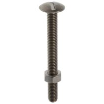 Boulon poelier tête ronde large inox a2 6x60 x5