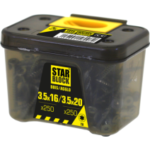 Vis bois starblock torx 3.5 x 16/20 (étui de 500)