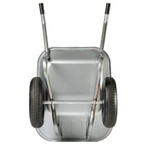 Brouette Start Twin 2 Roues Gonflées 90L Gris - HAEMMERLIN