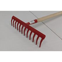 Rateau à 12 dents courbes EM rouge