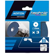 Disques fibres tôle rouille peinture Ø127x12mm Grain 80 - NORTON