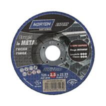 Disques de tronçonnage Métal/Inox Ø125x2,5x22,2mm - NORTON